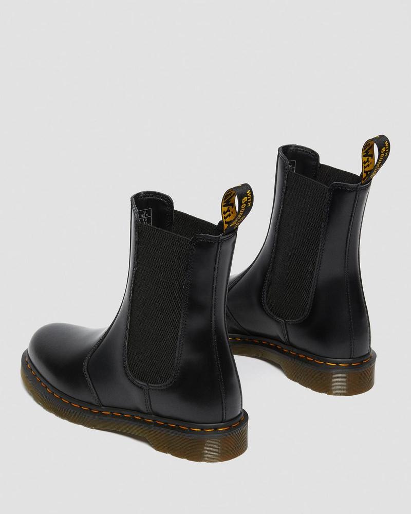 Dr Martens 2976 Hi Smooth Læder Ankelstøvler Herre Sort | DK 421ILH